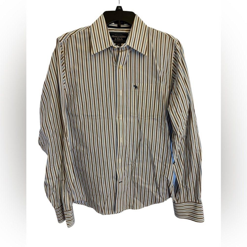 Abercrombie & Fitch Men’s Striped‎ Button Up shirt Size Mediium